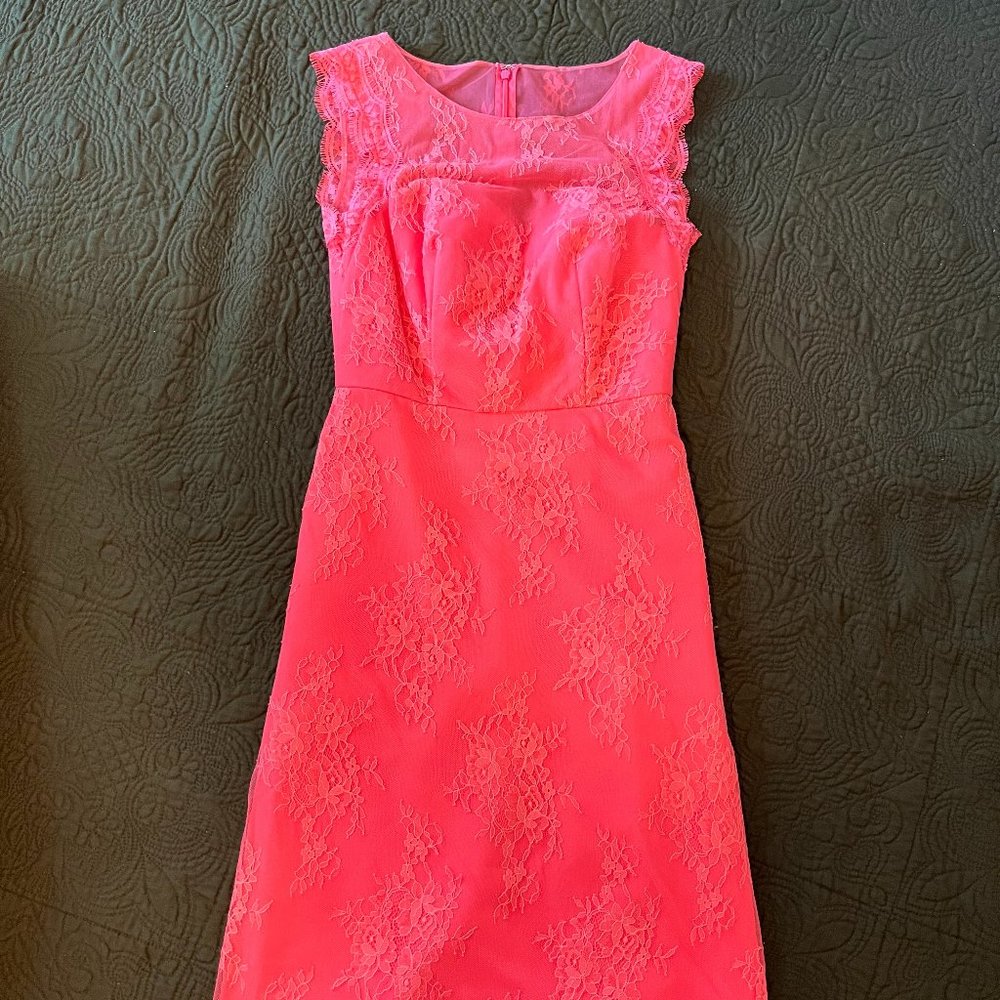 Pink Lace Azazie Sheath Dress